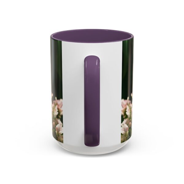 Our "Amen" Inspirational 'Elaborate Red Flowers Heart' design Accent Coffee Mug, Perfect for Wedding Gifts, Love & Faith Decor, Philippians 4:8 - Image 60