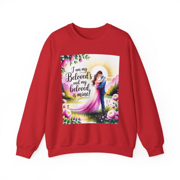 Crewneck Lightweight Sweatshirt with our "I am my Beloved's" Vintage Inspired Sweatshirt, Couple's Gift, Weddings, Anniversaries, Biblical, Song of Solomon - Image 45