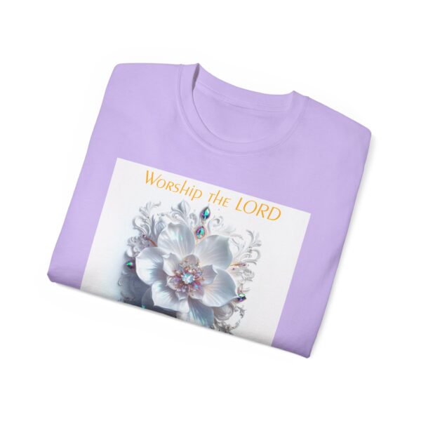 Our inspirational "Worship the Lord in the Beauty of Holiness" Christian Unisex Cotton T-Shirt, Faith Apparel, Love Gift, Gospel Fashion - Image 48