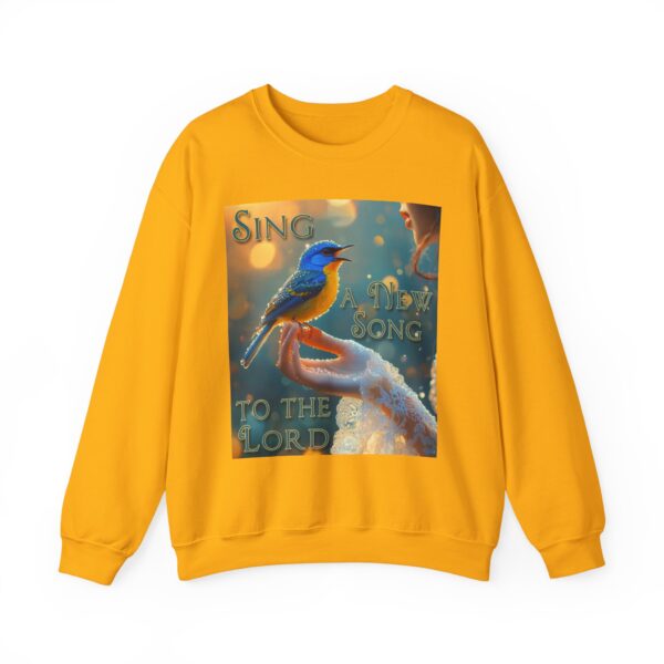 Crewneck Lightweight Sweatshirt with our 'Song Bird' "Sing a New Song" design-Vintage Christian Inspirational Faith Apparel Gospel Sweatshirt Unisex - Image 9