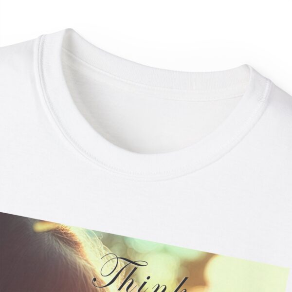 Inspirational 'Kitten Kisses' "Think on these things" Vintage Christian Faith Apparel Unisex Cotton T-Shirt, Pet Lover Cute Thoughtful Quote - Image 3