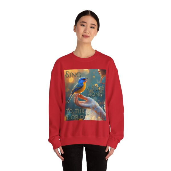 Crewneck Lightweight Sweatshirt with our 'Song Bird' "Sing a New Song" design-Vintage Christian Inspirational Faith Apparel Gospel Sweatshirt Unisex - Image 25