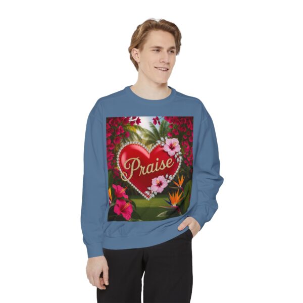 Sweatshirt Unisex Inspirational-Our "Praise" 'Solid Red Heart' design! Christian Virtues Uplifting Faith-Based Apparel Gospel Comfort - Image 43