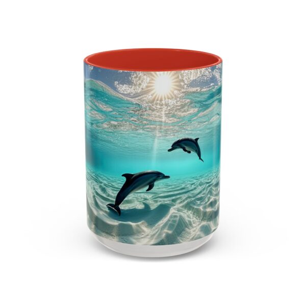 Our "Dolphins at Rest" design Accent Coffee Mug, Perfect for Wedding Gifts, Inspirational Decor, Beauty of God's Creation, Tea Cup, Ceramic - Image 29