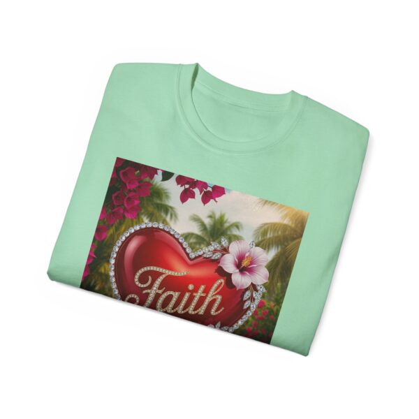 Our "Faith" Inspirational 'Solid Red Heart' Design Vintage Christian Faith Apparel Unisex Cotton T-Shirt, Thoughtful Quote, Philippians 4:8 - Image 29