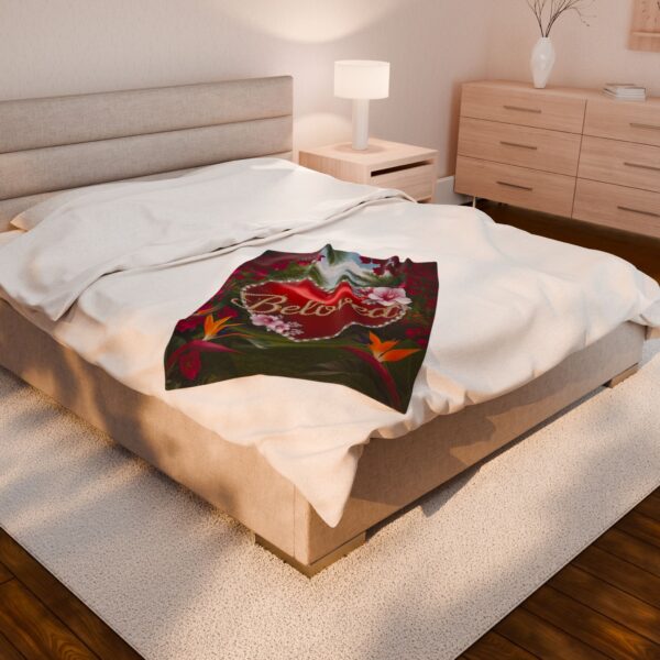 Our Beautiful "Beloved" Inspirational 'Solid RED Heart' Design Velveteen Plush Throw Blanket, Cozy Gift for Anniversary, Home Decor Bedding - Image 12