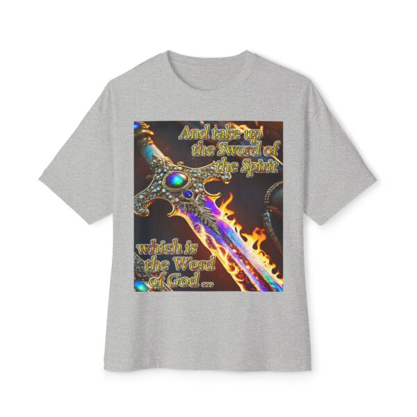 Our "Sword of the Spirit" Inspirational Bible Verse Christian Unisex Tee Religious Oversized Shirt, Boxy Top, Spiritual, Gift for Christians - Image 29
