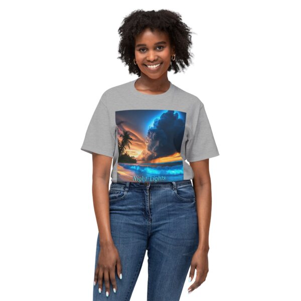 T-Shirt with Tropical Beach Design - Night Lights Philippines, Summer Vibe, Beach House Decor, Travel Gift, Relaxed Fit Tee - Image 7
