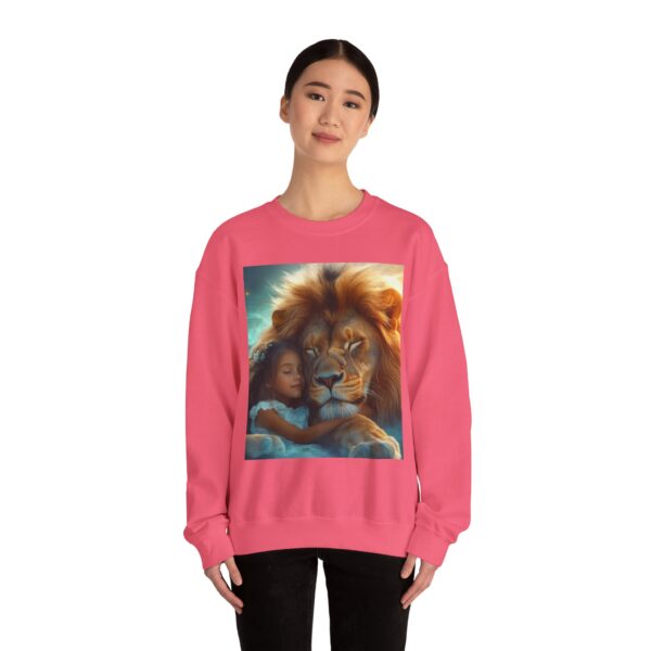 Crewneck Lightweight Sweatshirt with our Inspirational "Lucy and Lion" design. Vintage Christian Faith Apparel Gospel Fashion Biblical Fantasy, Unisex - Image 22