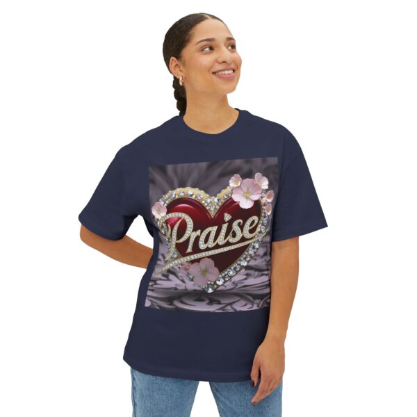 Our "PRAISE" Inspirational Bible Verse Christian Unisex Tee, Religious Oversized Shirt, Boxy Top, Spiritual Tshirt, Gift for Christians - Image 35