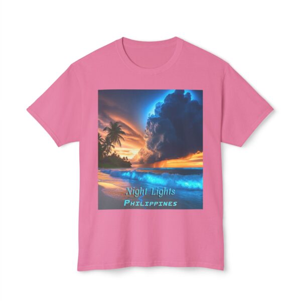 T-Shirt with Tropical Beach Design - Night Lights Philippines, Summer Vibe, Beach House Decor, Travel Gift, Relaxed Fit Tee - Image 53