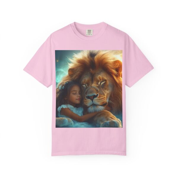 Garment-Dyed Unisex T-Shirt, "Lucy and Lion" Graphic Design Tee, Summer Casual Wear, Relaxed Style - Image 45