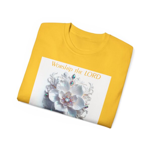 Our inspirational "Worship the Lord in the Beauty of Holiness" Christian Unisex Cotton T-Shirt, Faith Apparel, Love Gift, Gospel Fashion - Image 24