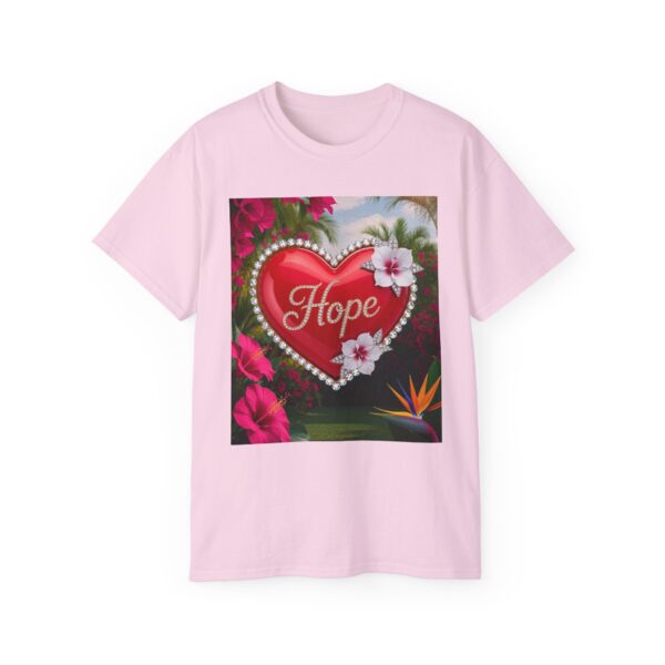 Our "HOPE" Inspirational 'Solid Red Heart' Design Vintage Christian Faith Apparel Unisex Cotton T-Shirt Thoughtful Quote, Philippians 4:8 - Image 50