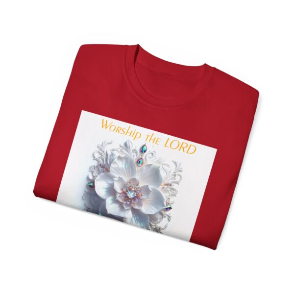 Our inspirational "Worship the Lord in the Beauty of Holiness" Christian Unisex Cotton T-Shirt, Faith Apparel, Love Gift, Gospel Fashion - Image 60