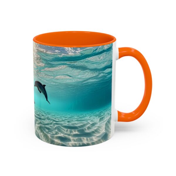 Our "Dolphins at Rest" design Accent Coffee Mug, Perfect for Wedding Gifts, Inspirational Decor, Beauty of God's Creation, Tea Cup, Ceramic - Image 42