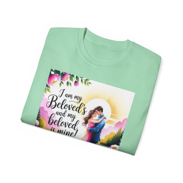 Our Inspirational "I am my Beloved's" Unisex Cotton T-Shirt, Faith Spiritual Apparel, Love Gift, Song of Solomon, Gospel Fashion - Image 4