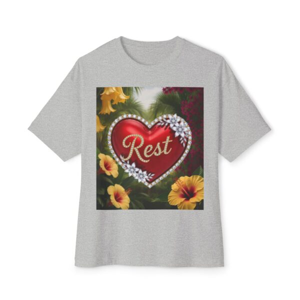 Our "REST" Biblical 'Garden' solid design Unisex Tee Inspirational Christian Tshirt for Men and Women, Oversized Shirt, Boxy Top Tee Shirt - Image 29