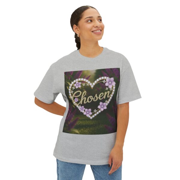 Our "CHOSEN" Inspirational Bible 'Garden Design' Christian Unisex Tee, Oversized Shirt, Boxy Top, Spiritual Tshirt, Gift for Christians - Image 31