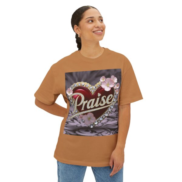 Our "PRAISE" Inspirational Bible Verse Christian Unisex Tee, Religious Oversized Shirt, Boxy Top, Spiritual Tshirt, Gift for Christians - Image 19