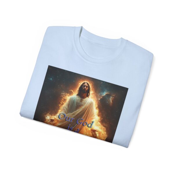 Our majestic "Our God is a Consuming Fire" Inspirational Christian Unisex Cotton T-Shirt, Faith Spiritual Apparel, Gift for Christians - Image 36