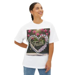 Our "Faith" Biblical 'Garden' Unisex Tee, Inspirational, Christian Tshirt, Oversized Shirt, Boxy Top!