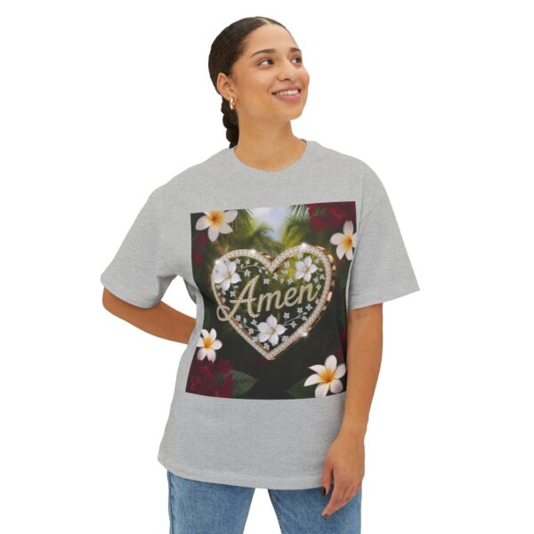 Our "AMEN" Biblical 'Diamond Ring Heart' Unisex Tee, Inspirational, Christian Tshirt, Oversized Shirt, Boxy Top! - Image 31