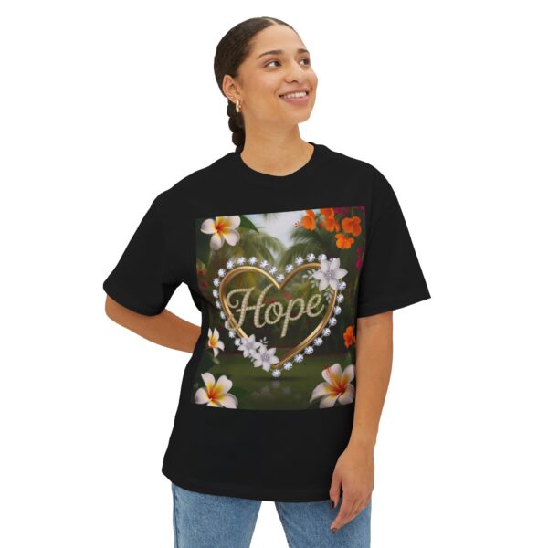 Our "HOPE" Inspirational Bible 'Garden Design' Christian Unisex Tee, Oversized Shirt, Boxy Top, Spiritual Tshirt, Gift for Christians - Image 11