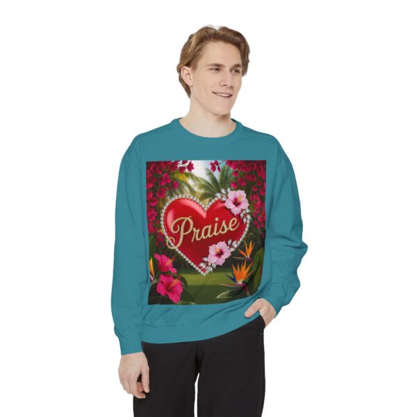 Sweatshirt Unisex Inspirational-Our "Praise" 'Solid Red Heart' design! Christian Virtues Uplifting Faith-Based Apparel Gospel Comfort - Image 27