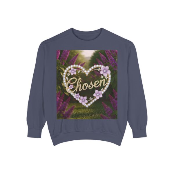 Sweatshirt Unisex Inspirational "Chosen" 'Diamond Ring Heart' Christian Apparel, Faith-Based Comfort, Jumper, Gift for Believers - Image 45