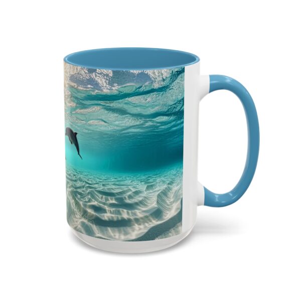 Our "Dolphins at Rest" design Accent Coffee Mug, Perfect for Wedding Gifts, Inspirational Decor, Beauty of God's Creation, Tea Cup, Ceramic - Image 38