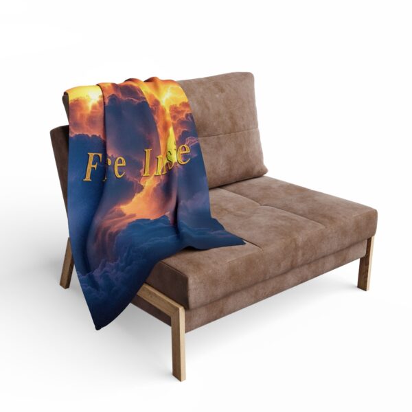 Our "Fire Inside" 'storm lights' Arctic Fleece Blanket, Cozy Throw for Warmth, Home Decor, Gift for Her, Unique Cozy Gift, Inspirational Blanket - Image 8