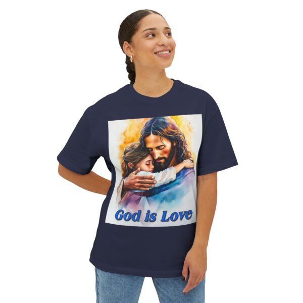 Our "God is Love" series with Jesus hugging a little Girl! Christian Unisex Tee, Oversized T-Shirt, Inspirational Shirt, Faith Apparel - Image 35