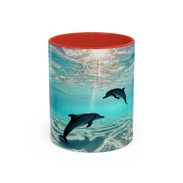 Our "Dolphins at Rest" design Accent Coffee Mug, Perfect for Wedding Gifts, Inspirational Decor, Beauty of God's Creation, Tea Cup, Ceramic - Image 13