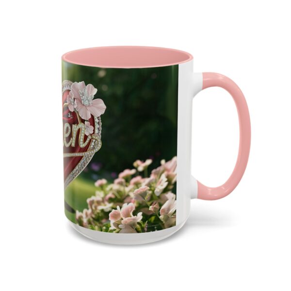 Our "Amen" Inspirational 'Elaborate Red Flowers Heart' design Accent Coffee Mug, Perfect for Wedding Gifts, Love & Faith Decor, Philippians 4:8 - Image 26