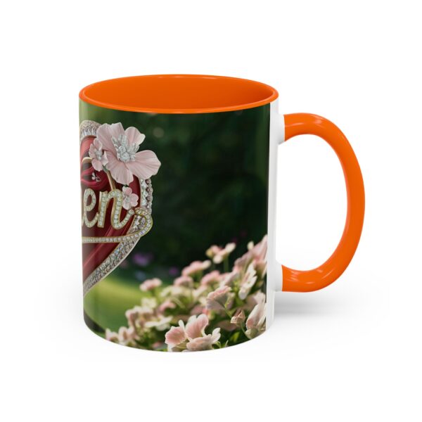 Our "Amen" Inspirational 'Elaborate Red Flowers Heart' design Accent Coffee Mug, Perfect for Wedding Gifts, Love & Faith Decor, Philippians 4:8 - Image 42