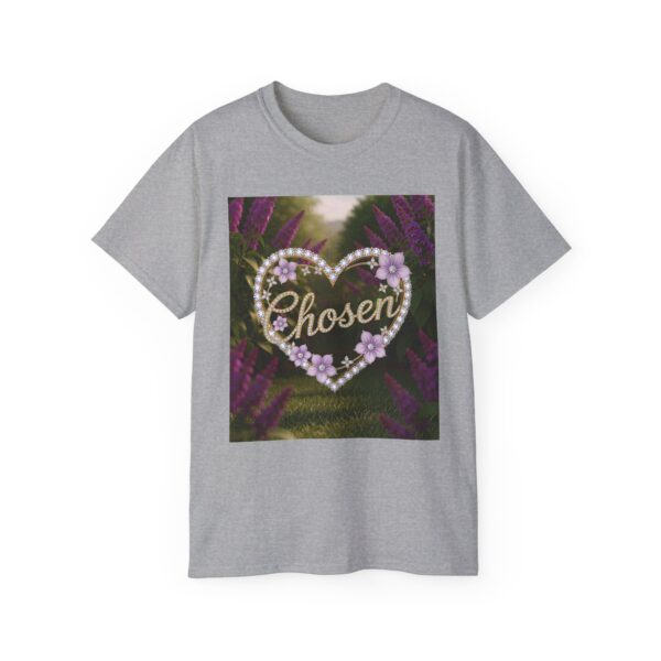Our "Chosen" Inspirational 'Diamond Ring Heart Design Vintage Christian Faith Apparel Unisex Cotton T-Shirt Thoughtful Quote Philippians 4:8 - Image 5