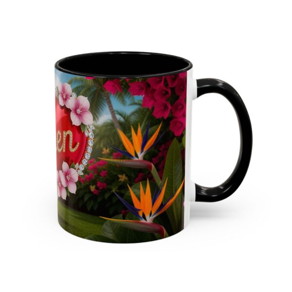 Our "Amen" Inspirational 'Solid Red Heart' Design Accent Coffee Mug, Perfect for Wedding Gifts, Love & Faith Decor, Philippians 4:8 - Image 2
