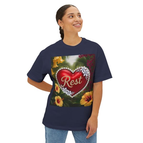 Our "REST" Biblical 'Garden' solid design Unisex Tee Inspirational Christian Tshirt for Men and Women, Oversized Shirt, Boxy Top Tee Shirt - Image 35