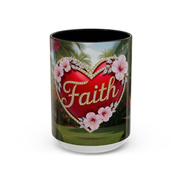 Our "Faith" 'Solid Red Heart' inspirational Design Accent Coffee Mug, Perfect for Wedding Gifts, Love & Faith Decor, Philippians 4:8 - Image 17