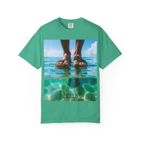 Garment-Dyed Unisex T-Shirt, Walk on Water "Trust" Graphic Design Tee, Summer Casual Wear, Beach Day Outfit, Ocean Lover Gift, Relaxed Style - Image 21