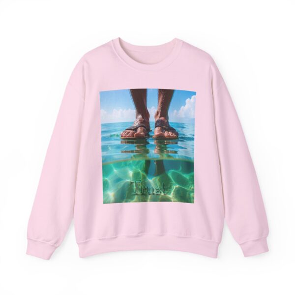 Crewneck Sweatshirt with our "Trust" 'Walk on water' Inspirational Design. Vintage Christian Apparel, Gospel Sweatshirt, Faith Fashion Sweatshirt, Unisex Heavy - Image 19