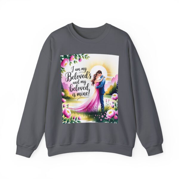 Crewneck Lightweight Sweatshirt with our "I am my Beloved's" Vintage Inspired Sweatshirt, Couple's Gift, Weddings, Anniversaries, Biblical, Song of Solomon - Image 33
