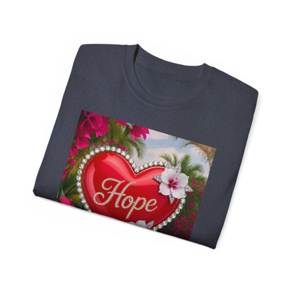 Our "HOPE" Inspirational 'Solid Red Heart' Design Vintage Christian Faith Apparel Unisex Cotton T-Shirt Thoughtful Quote, Philippians 4:8 - Image 45