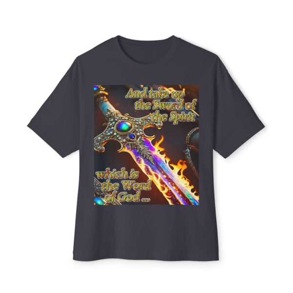 Our "Sword of the Spirit" Inspirational Bible Verse Christian Unisex Tee Religious Oversized Shirt, Boxy Top, Spiritual, Gift for Christians - Image 21