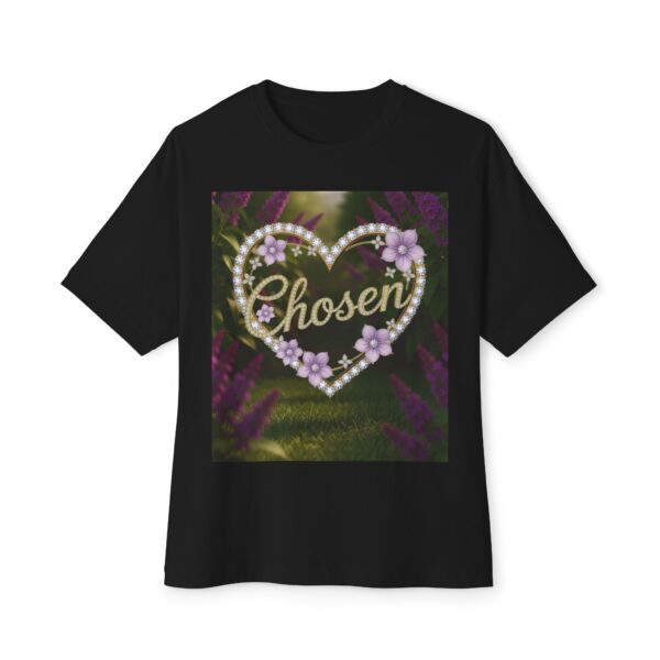 Our "CHOSEN" Inspirational Bible 'Garden Design' Christian Unisex Tee, Oversized Shirt, Boxy Top, Spiritual Tshirt, Gift for Christians - Image 9