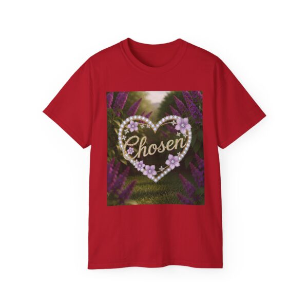 Our "Chosen" Inspirational 'Diamond Ring Heart Design Vintage Christian Faith Apparel Unisex Cotton T-Shirt Thoughtful Quote Philippians 4:8 - Image 57