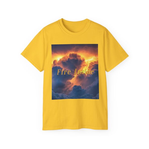 Our Inspirational "Fire Inside" tropical storm Design Vintage Christian Faith Apparel Unisex Cotton T-Shirt, God is Light, Philippians 4:8 - Image 22