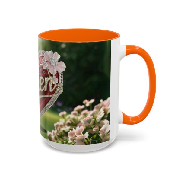Our "Amen" Inspirational 'Elaborate Red Flowers Heart' design Accent Coffee Mug, Perfect for Wedding Gifts, Love & Faith Decor, Philippians 4:8 - Image 54