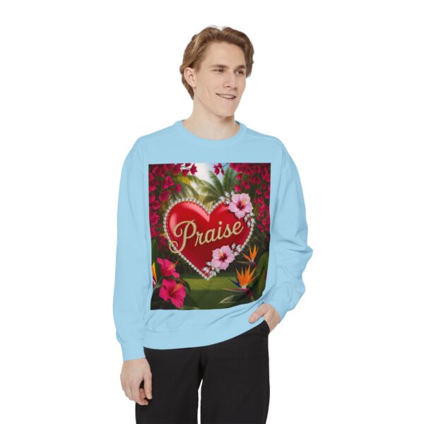 Sweatshirt Unisex Inspirational-Our "Praise" 'Solid Red Heart' design! Christian Virtues Uplifting Faith-Based Apparel Gospel Comfort - Image 35